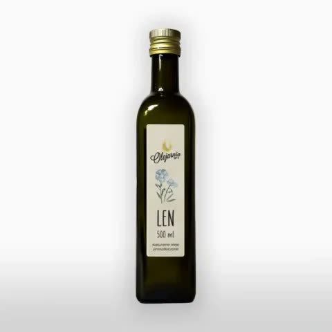 Naturalny olej lniany tłoczony na zimno 500ml