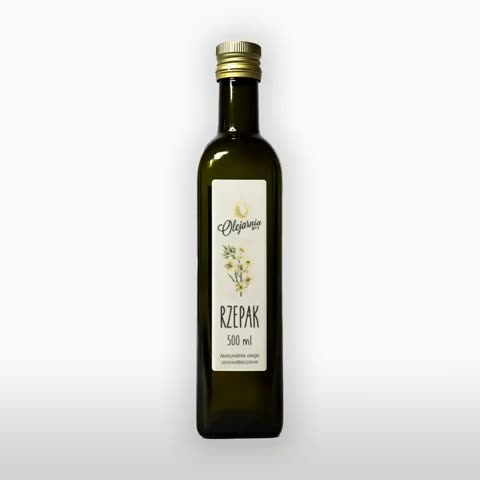 Naturalny olej rzepakowy tłoczony na zimno 500ml