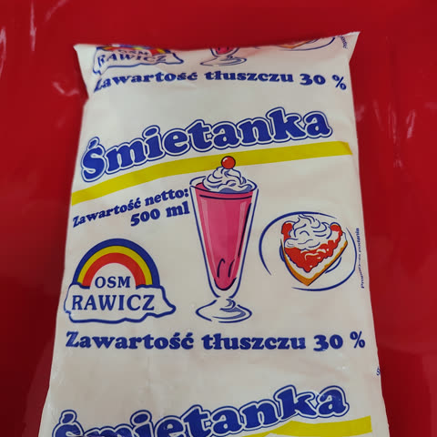 Śmietanka 30% - worek 0,5L