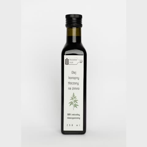 olej konopny tłoczony na zimno 250 ml